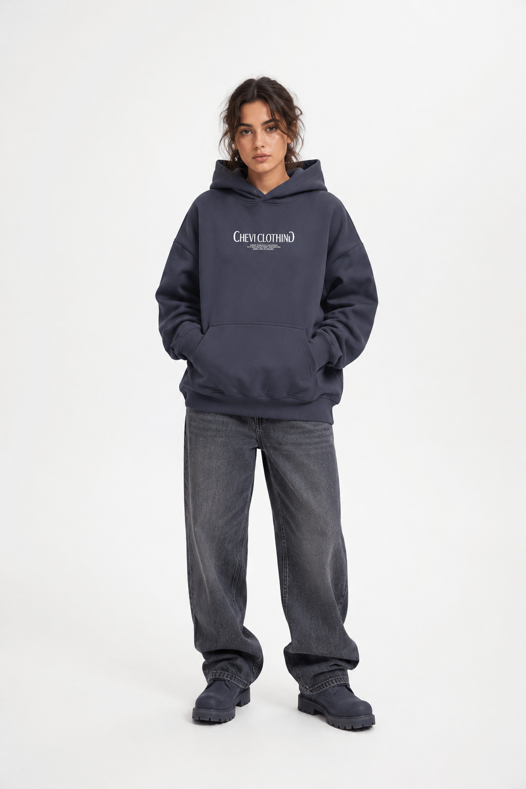 THE "OLYMPIC" HEAVY HOOD (SLATE BLUE)