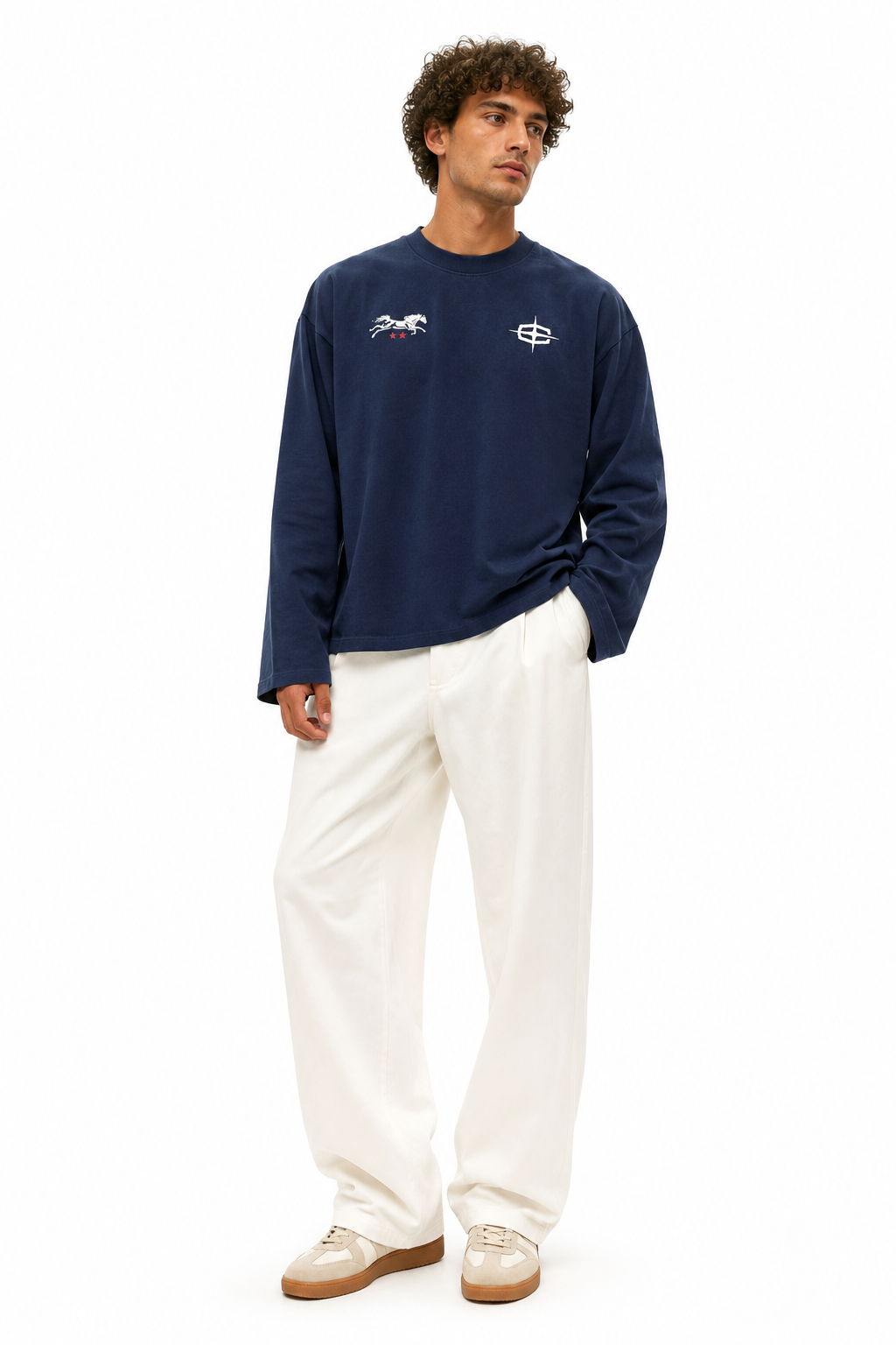 HORSE LONGSLEEVE (NAVY)