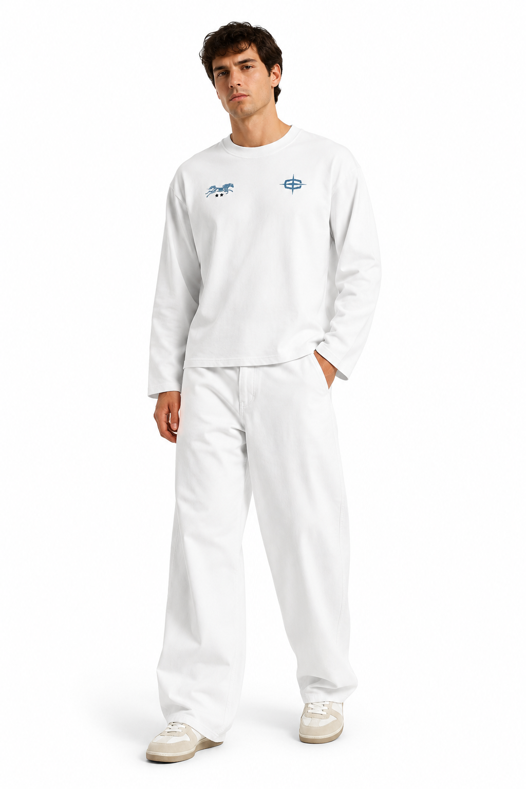 "HORSE" HEAVY LONGSLEEVE (WHITE)