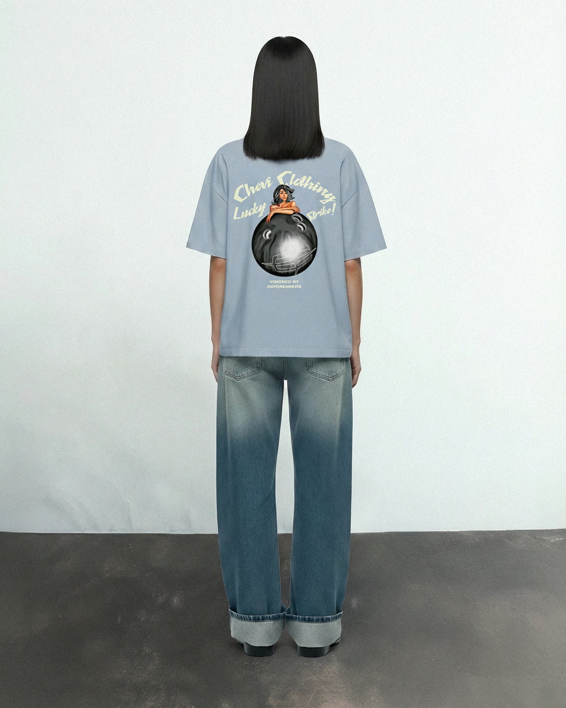 Bowling Tee (Baby Blue)