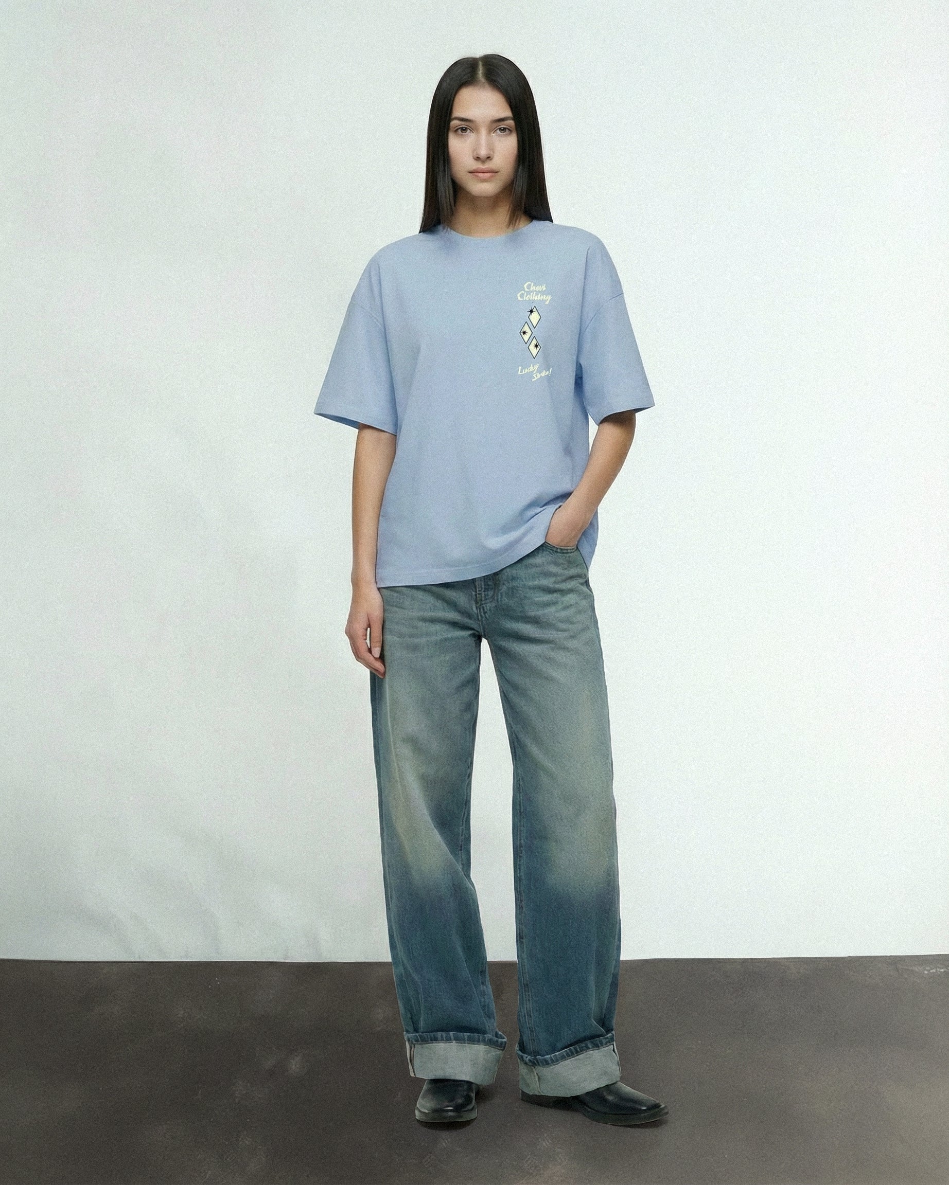 Bowling Tee (Baby Blue)