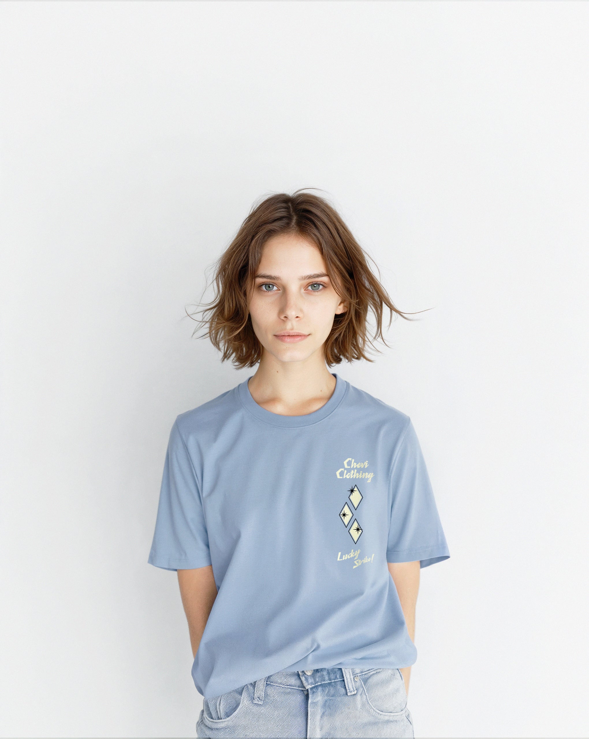 BOWLING TEE (BABY BLUE)