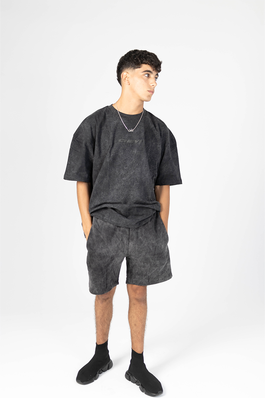 C-STAR ACID BLACK SHORTS