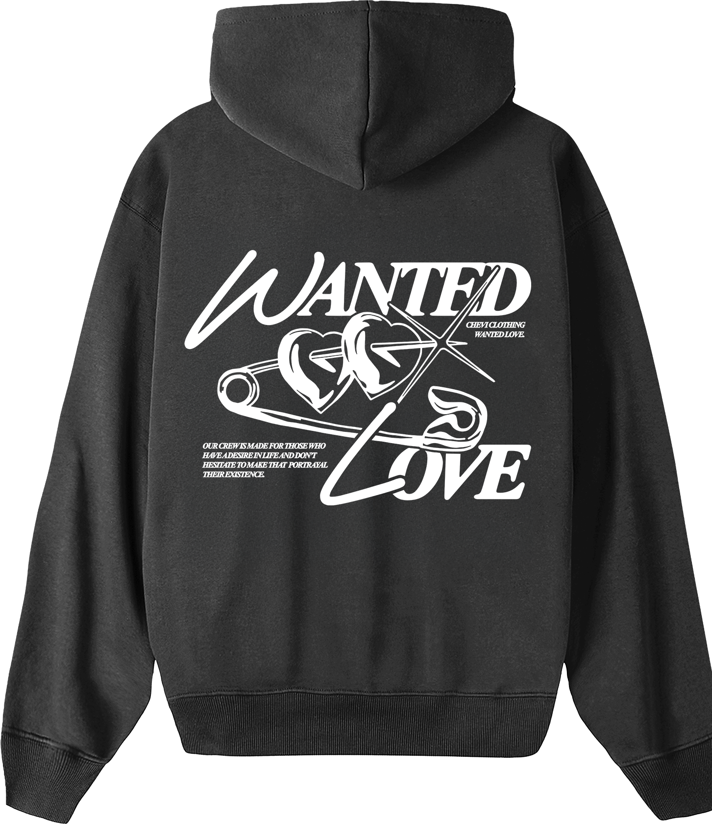 WANTED HOOD (DARK GREY)