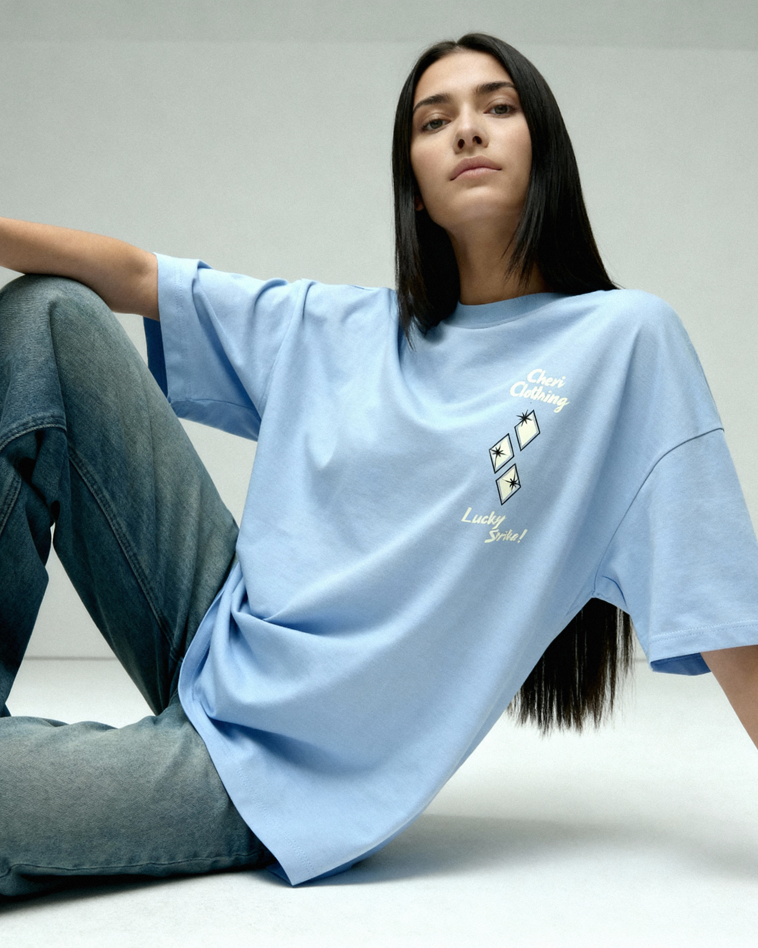 Bowling Tee (Baby Blue)