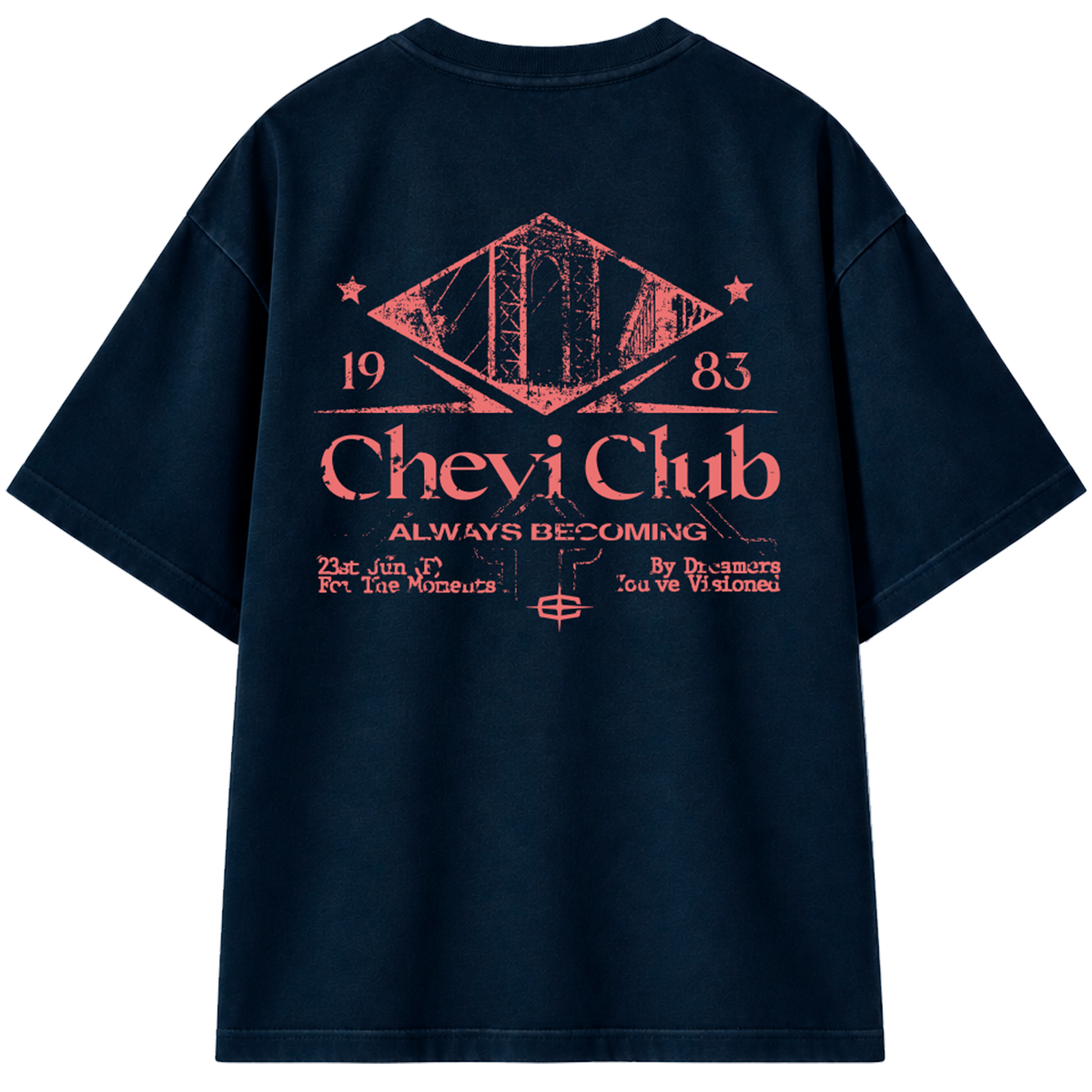THE "BRIDGE" HEAVY T-SHIRT (NAVY)