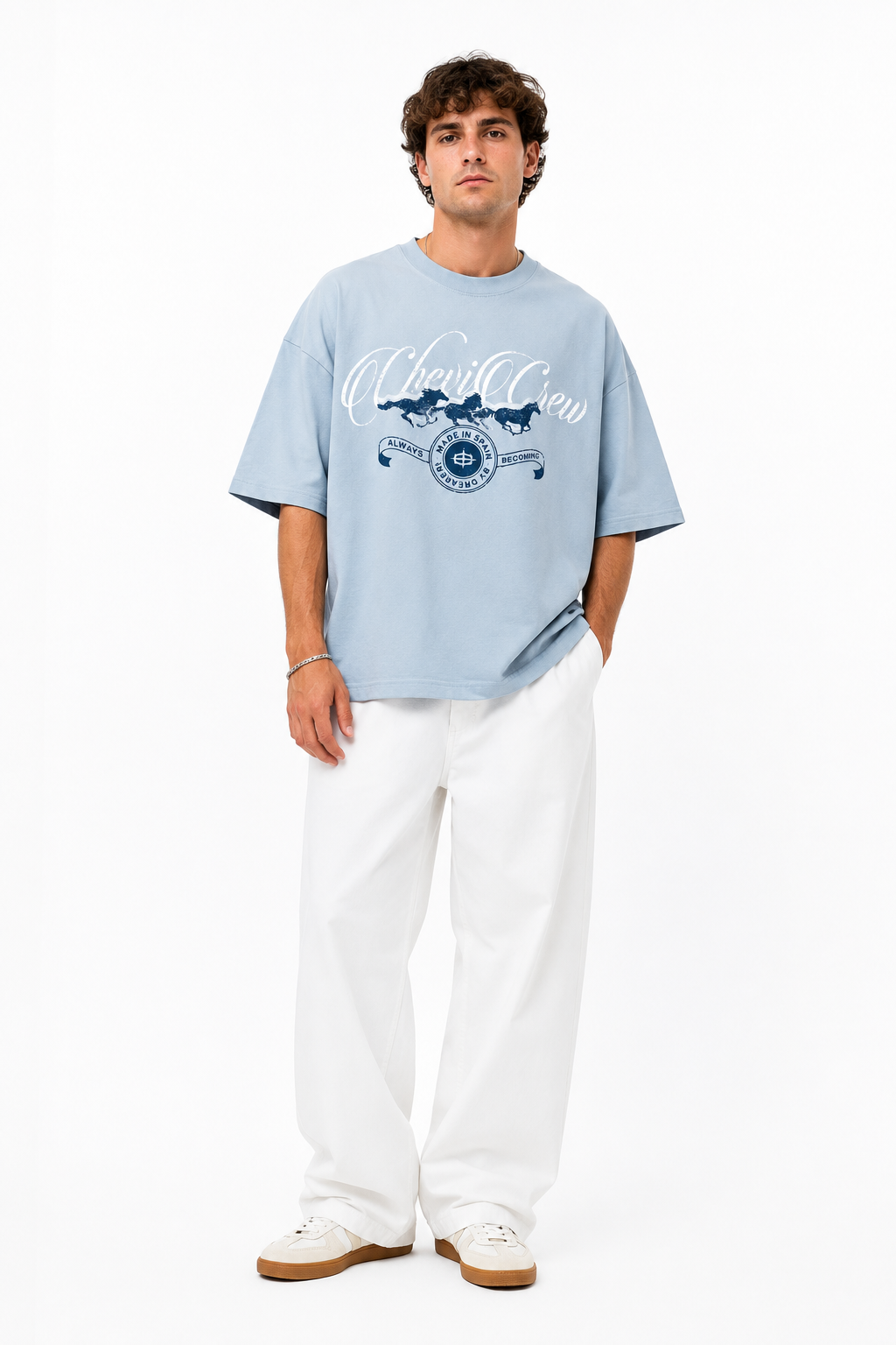 CREW TEE (LIGHT BLUE)